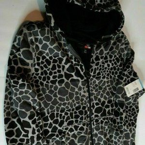 Amplify Young Mens Hoodie Giraffe Stone Pattern Long Sleeves With Ribbed Cuffs